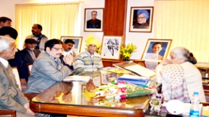 A delegation of BLSKS in a meeting with Union Minister of Culture, Chandershwari Katoch at New Delhi.