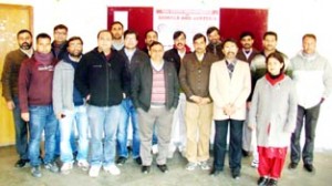 Participants during valedictory function of 2-week ISTE workshop at SMVDU on Sunday.