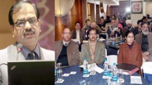 Dignitary addressing during GIS seminar at Jammu on Tuesday.-Excelsior/Rakesh