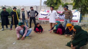 A scene from the play staged by Rang Mandal.