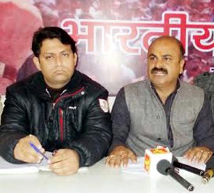 Yudhvir Sethi & Ajay Pargal at a press conference at Jammu on Friday. -Excelsior/Rakesh