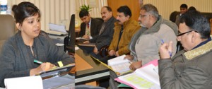 DDC, Yasha Mudgal chairing a meeting at Udhampur on Wednesday.