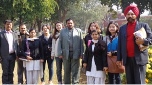 The delegation of South Korean students posing for group photograph along with GGM, Principal, staff of the College on Wednesday.
