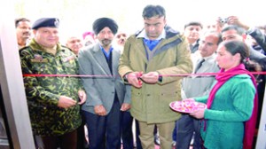 DIG Danish Rana inaugurating ATM at DPL Rajouri on Thursday.
