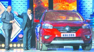 Bollywood Actor Salman Khan unveiling new Renault Koleos.