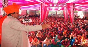 Minister for Housing Raman Bhalla addressing public gathering at Bahu Fort on Wednesday.