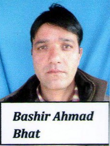 Picture of Bashir Ahmad Bhat who was declared dead by ZEO