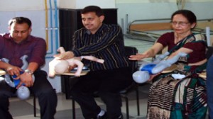 Pediatricians during Life Support Course at SMGS Hospital.