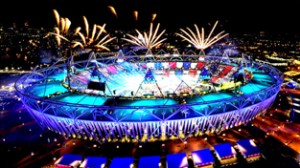A scene of colorful opening ceremony of IPL 7 in UAE on Wednesday.