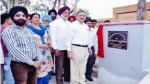 Director General Youth Services & Sports, Navin Agarwal inaugurating playfield at GHS Keerpind on Monday.