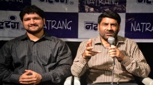 Natrang Director, Balwant Thakur addressing media on Tuesday.