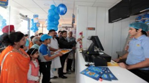 Dignitaries inaugurating Protect Hospitality QSR at Sainik Colony on Sunday.-Excelsior/Rakesh