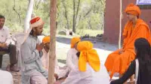 A scene from the play ‘Vivekananda’ presented by NDKM.