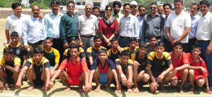 Winners posing alongwith officials during Inter-Zonal Tournament at Udhampur.