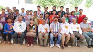 Climbers posing alongwith the dignitaries and officials on Friday. 