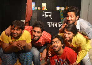 A scene from Hindi play ‘Teen Tilange’ staged by Natrang in its Sunday Theatre Series.