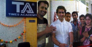 Director Times Academy, Rajnesh Bhagat inaugurating new centre at Channi Himmat on Wednesday.