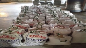 Government ration seized by Domana police.