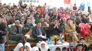 Dignitaries  during Science Gadget Programme in Leh on Monday.