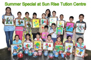  Children posing for a group photograph during a Summer Camp at Sun Rise Institute at Pargwal.