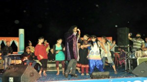 Participants performing during Tousism-cum-Cultural Festival at Doda in Poonch.