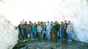 Trekkers of KC Public School posing during trekking programme to Sach Pass Region.