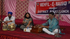 Participants performing during cultural night at Poonch.