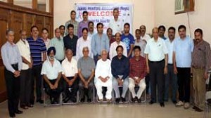 Members of North India Printers’ Association during its 33rd executive body meeting held at Jammu on Sunday. 