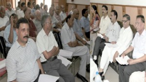 Bharat Vikas Parishad activists at a workshop in Jammu on Sunday.  -Excelsior/Rakesh