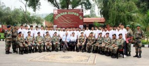  Engineering aspirants posing alongwith Army Personnel.