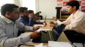 Candidates appearing during ‘Aryans Career Fair’.