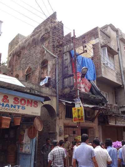 JMC officials during demolition drive at Pacca Danga on Wednesday.