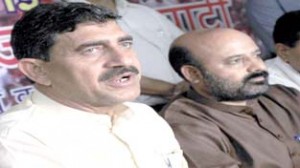 BJP leaders at a press conference at Jammu on Thursday.  -Excelsior/Rakesh