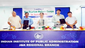 Officials releasing vision document on Eco-Tourism in Jammu Hills.