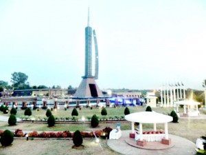 A view of the ‘Light and Sound Show’ organised by Army at Balidan Stambh on Monday evening.