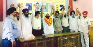 Adhoc committee members of newly formed United Democratic Party, during the launch of the party at Jammu.