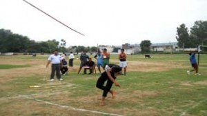 Players in action during Athletics Meet in Samba.