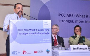  Union Minister Dr Jitendra Singh addressing a seminar on Climate Change in New Delhi on Wednesday.