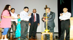 ICSSR sponsored International Conference being inaugurated at SMVDU on Friday.