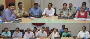 Minister for Law, Mir Saifullah chairing a meeting of officers at Civil Secretariat on Tuesday. 