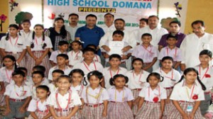Students posing for a group photograph during NEAC Programme organized by Nirvana Academy in Jammu.