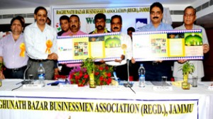 Raghunath Bazar Businessmen Association during launch of website on Saturday.