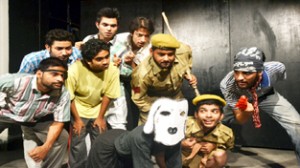 A scene from Russian story’s Hindustani adaptation “Girgit”, staged in Natrang’s Sunday Theatre.