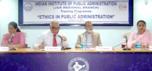 Dignitaries during training programme organised by IIPA at Jammu.