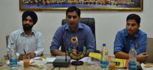 DDC, Dr Shahid Iqbal chairing a meeting at Kathua on Wednesday.