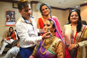 Vishal during ‘Bridal Make-up Workshop’ organised by VLCC at Jammu.