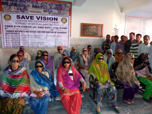 Patients during free eye check-up and surgery camps organised in Udhampur.