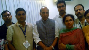 YAIKS delegation with Home Minister Ranjath Singh in New Delhi on Wednesday.