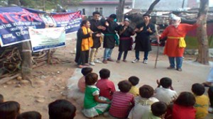 A scene from the play ‘Jo Tun Laage, Sao Tun Janey’.