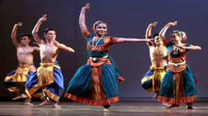 Malaysia artists presenting item during programme at Police Auditorium, Jammu. -Excelsior/ Rakesh
